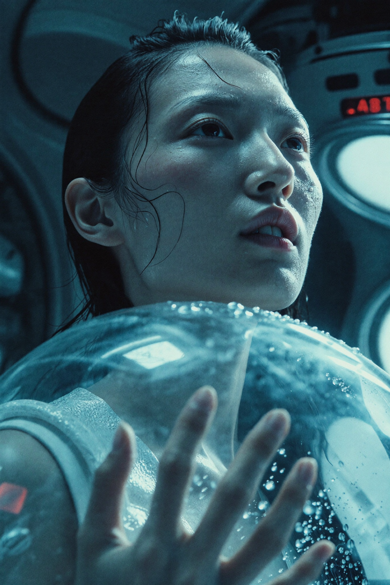 Scène IA cinématique à l'atmosphère filmique, style No Face Lab